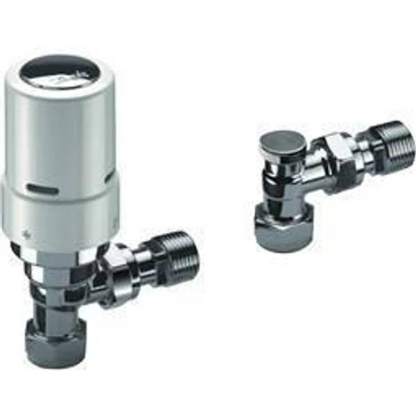 Danfoss 013G6017 RAS-D2 White/Chrome Angle 1 Danfoss 013G6017 RAS-D2 White/Chrome Angle